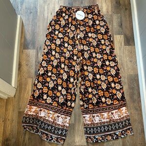NWT wide leg floral pants